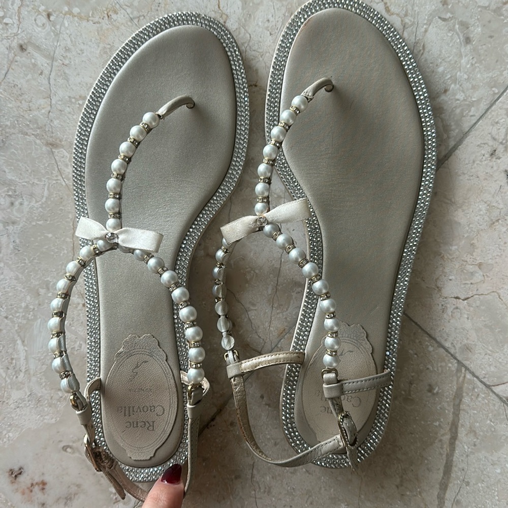 Rene Caovilla Crystal flats